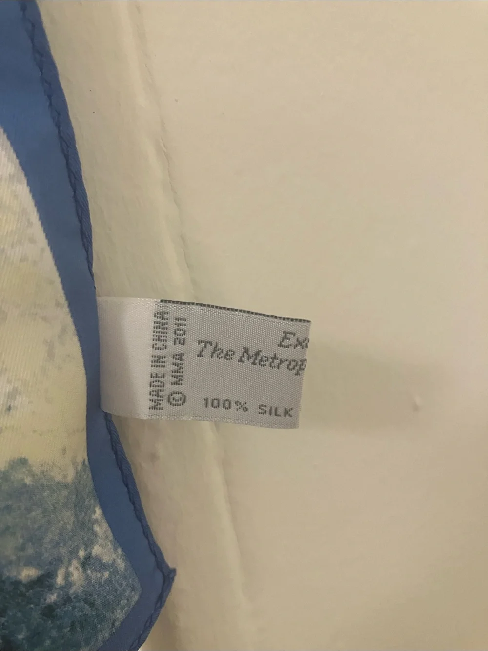 Met Museum Silk Square Scarf Lower Manhattan from the River, No. 1